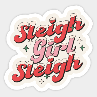 Sleigh Girl Sleigh Sticker